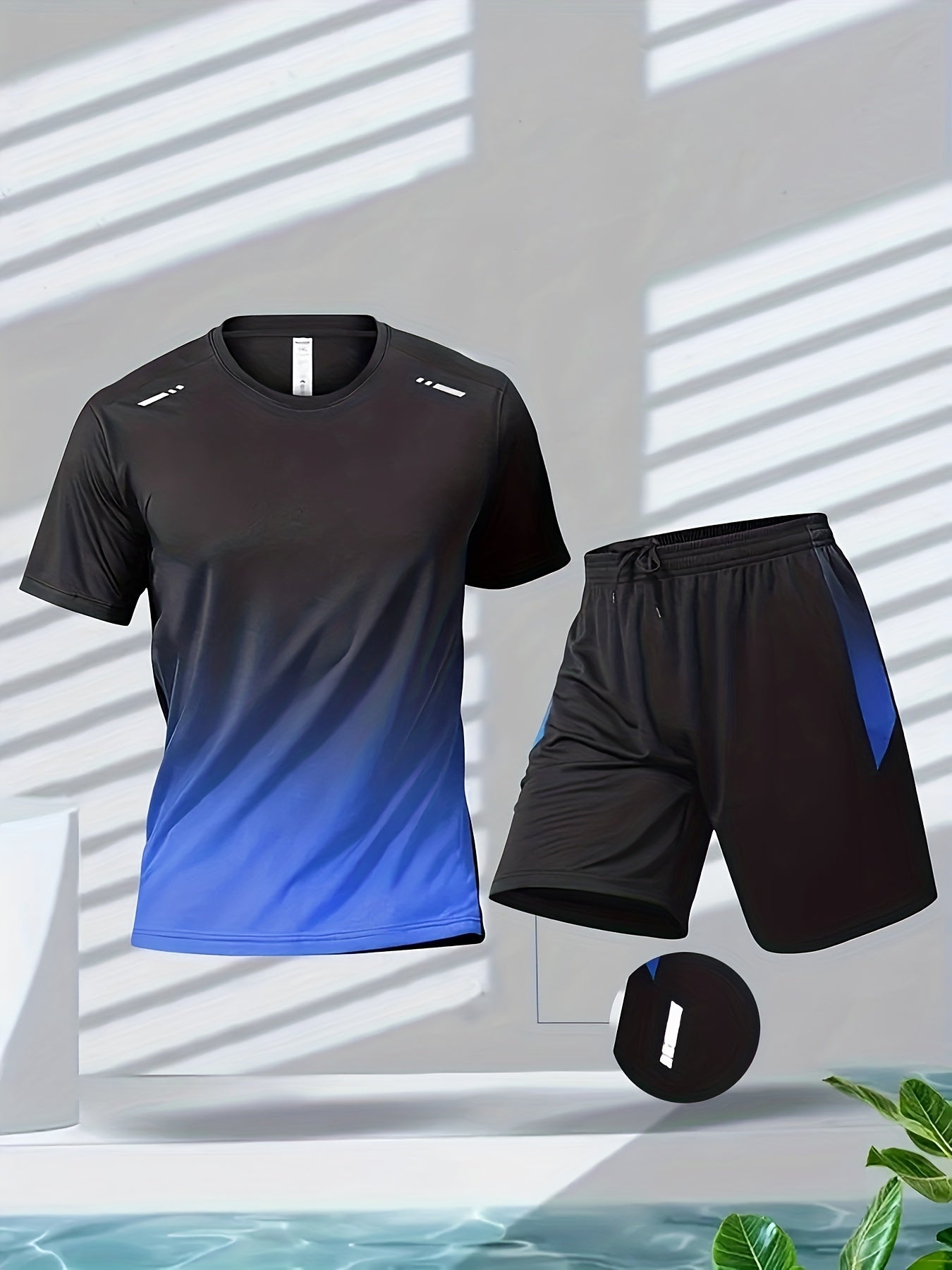 Mens Short Sleeve Training Running Quick Dry Set