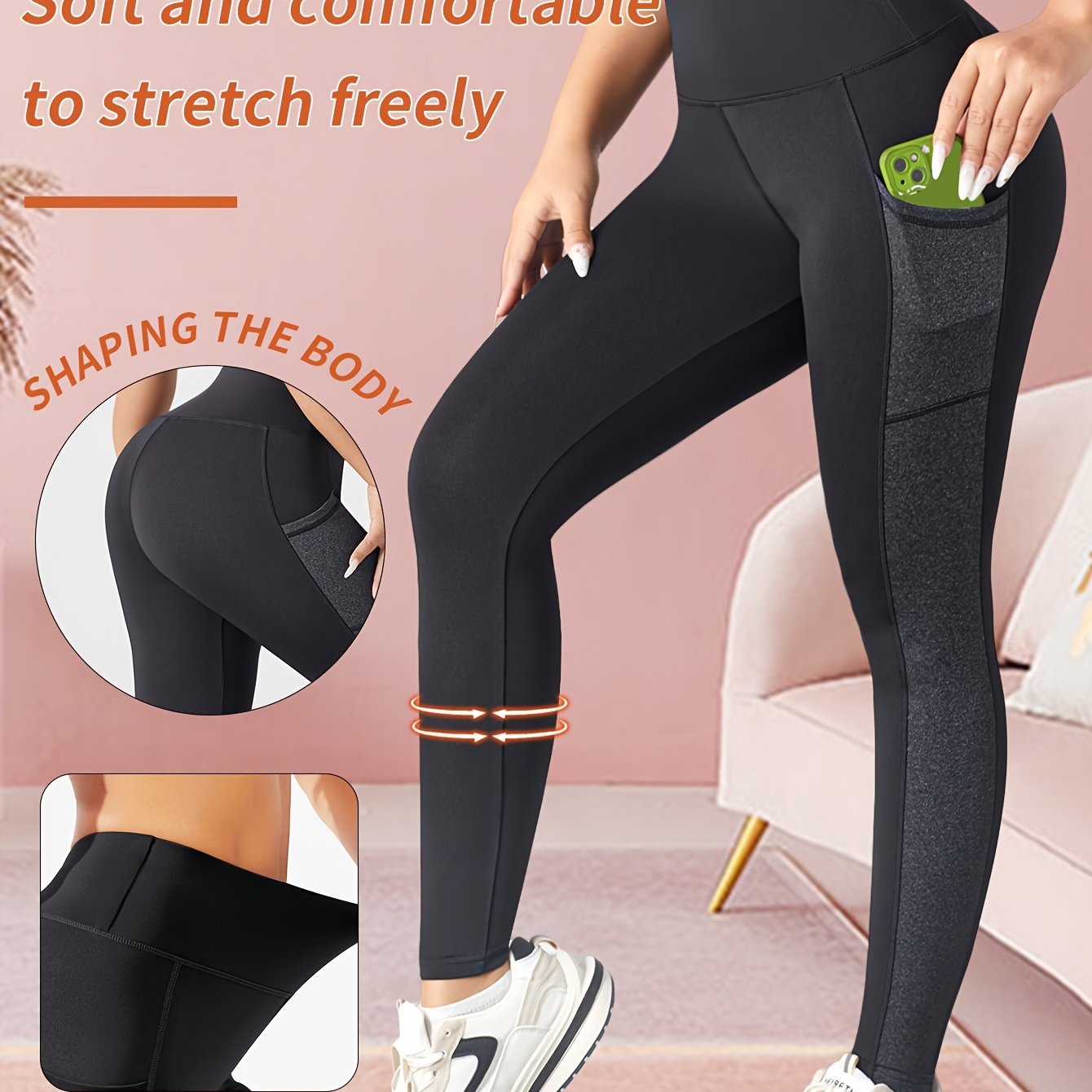 Womens Activewear Breathable High Waist Yoga Leggings