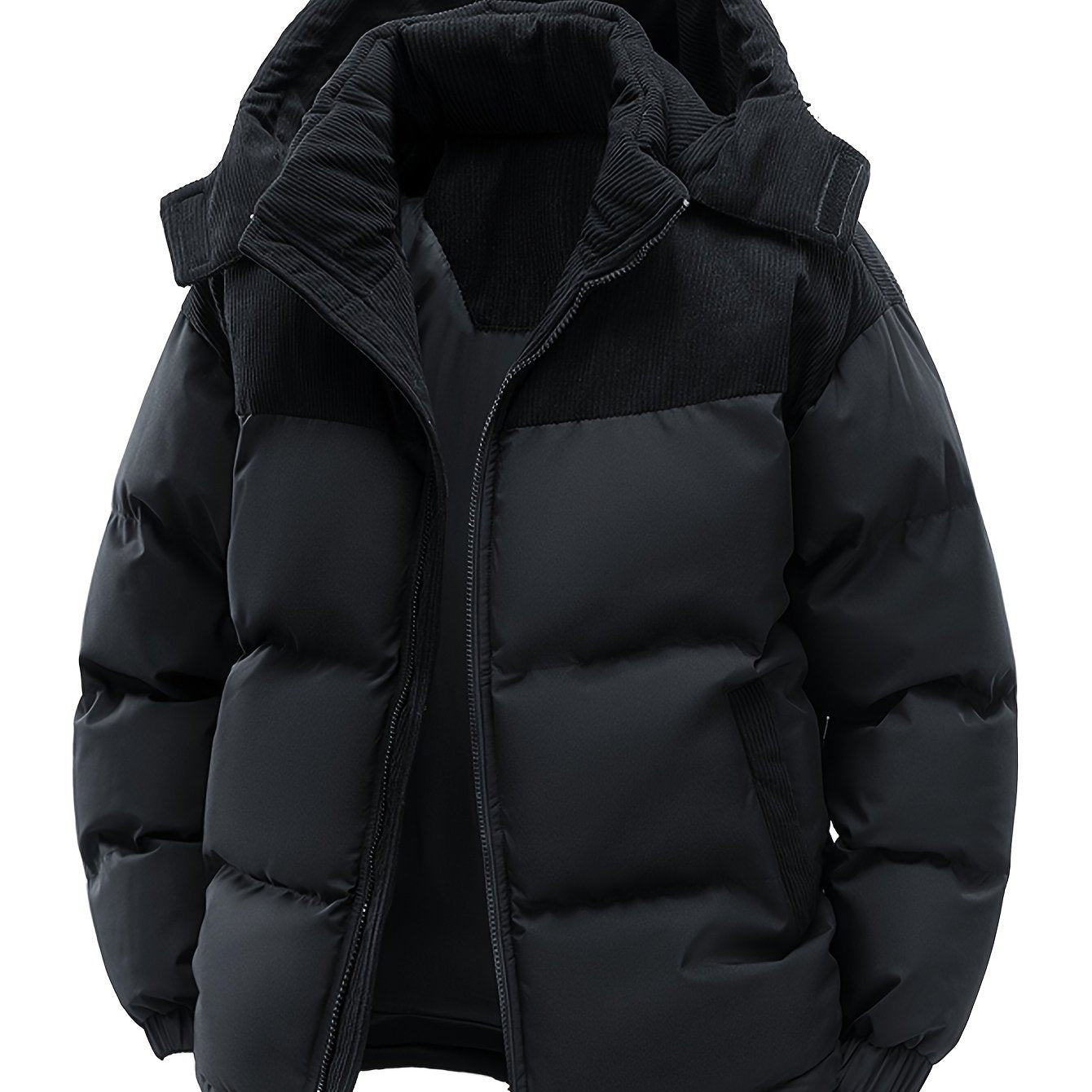 Mens Winter Hooded Thickened Warm Outdoor Jacket