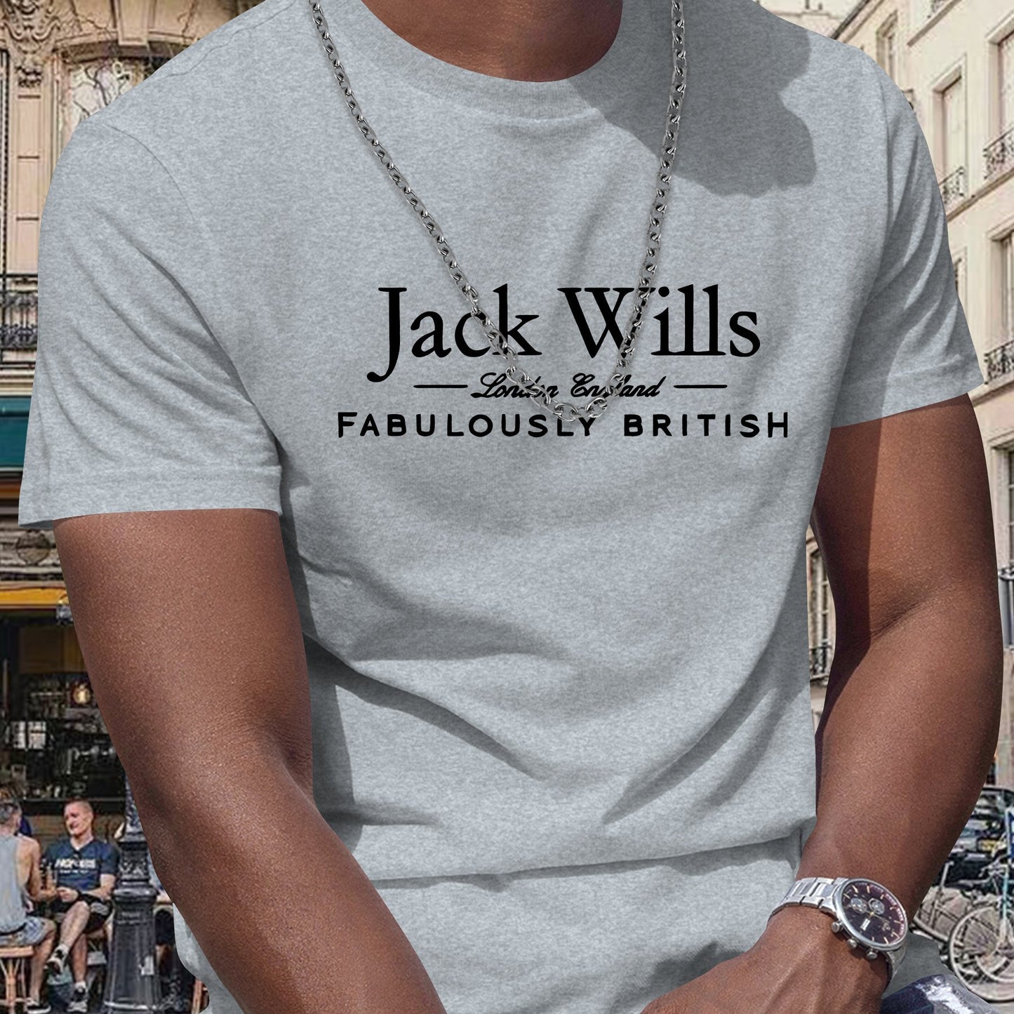 Mens Jack Wills "FABULOUSLY BRITISH" Graphic Short Sleeve Round Neck Casual Summer Tshirt