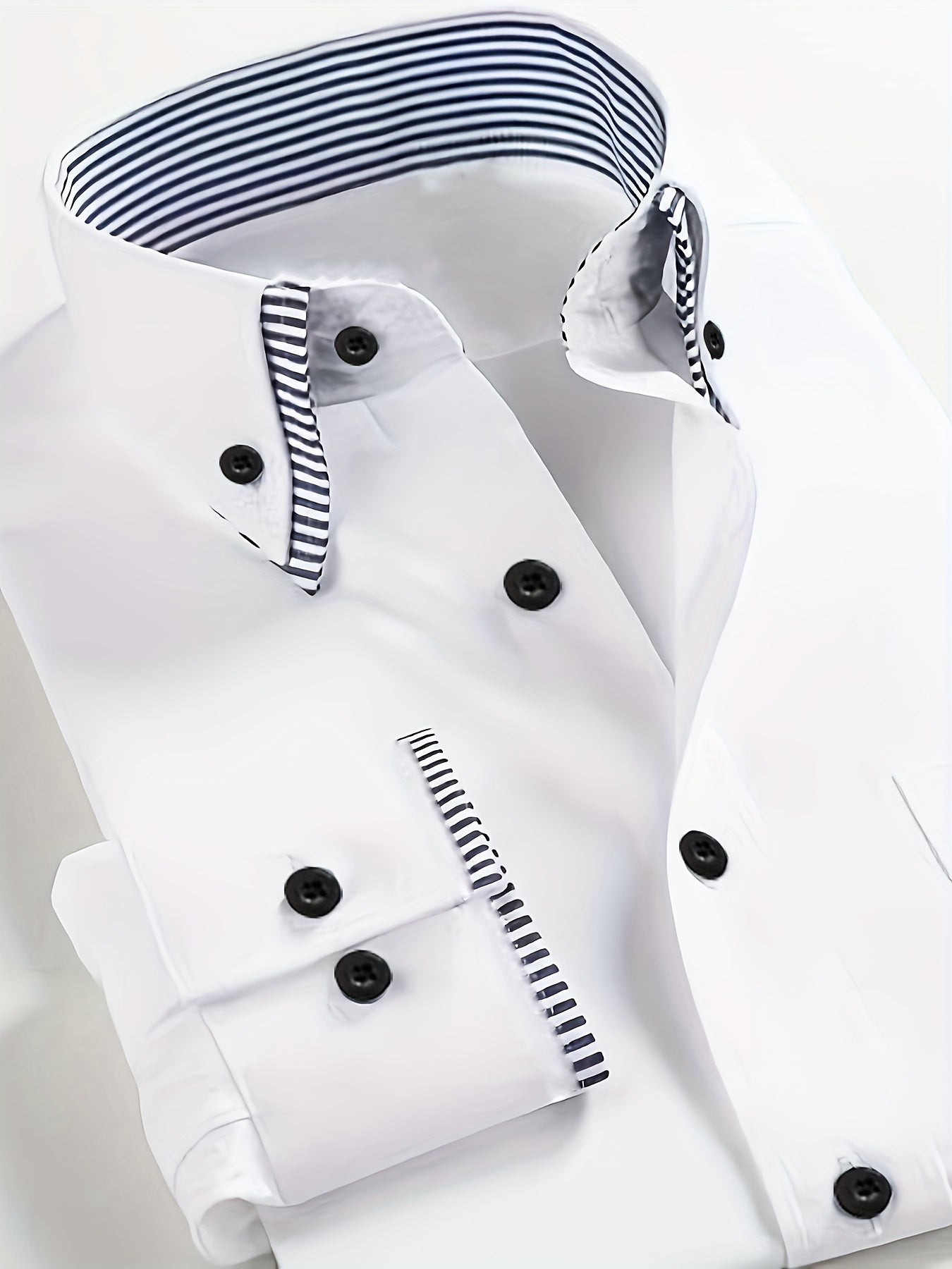 Mens Formal Classic Style Pointed Collar Button-Up Front Regular Fit Shirt