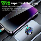 Fast Charging Car Phone Adapter With 4 Type C Usb Ports