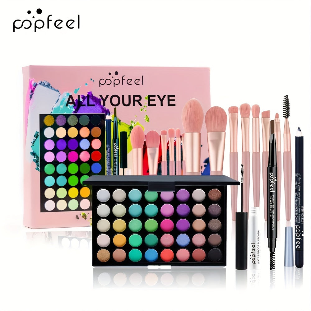 Eye Makeup Set Gift Box With Matching Brushes