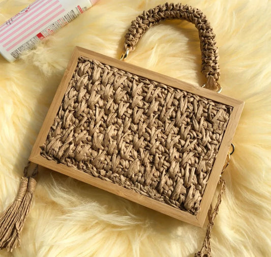 Womens Summer Retro Woven Straw Bags