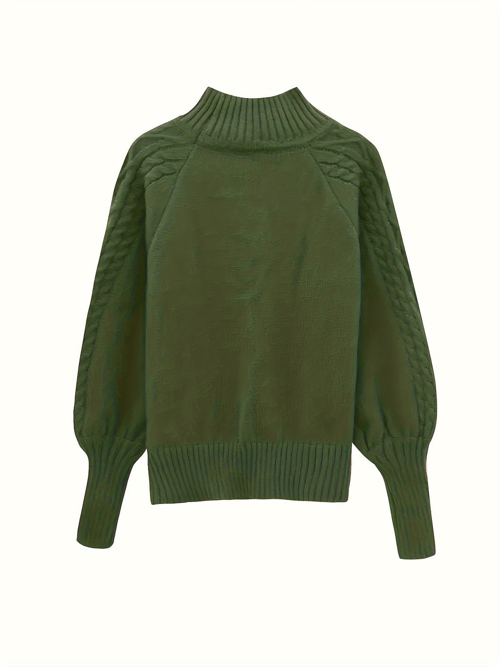 Womens Casual Knitted Long Sleeves High Collar Pullover Jumper