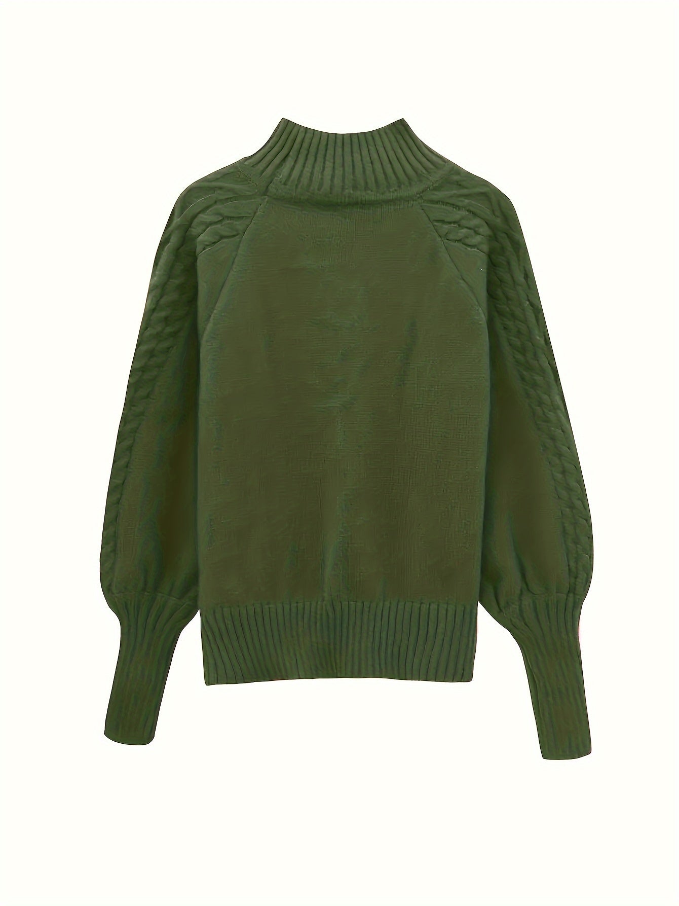 Womens Casual Knitted Long Sleeves High Collar Pullover Jumper