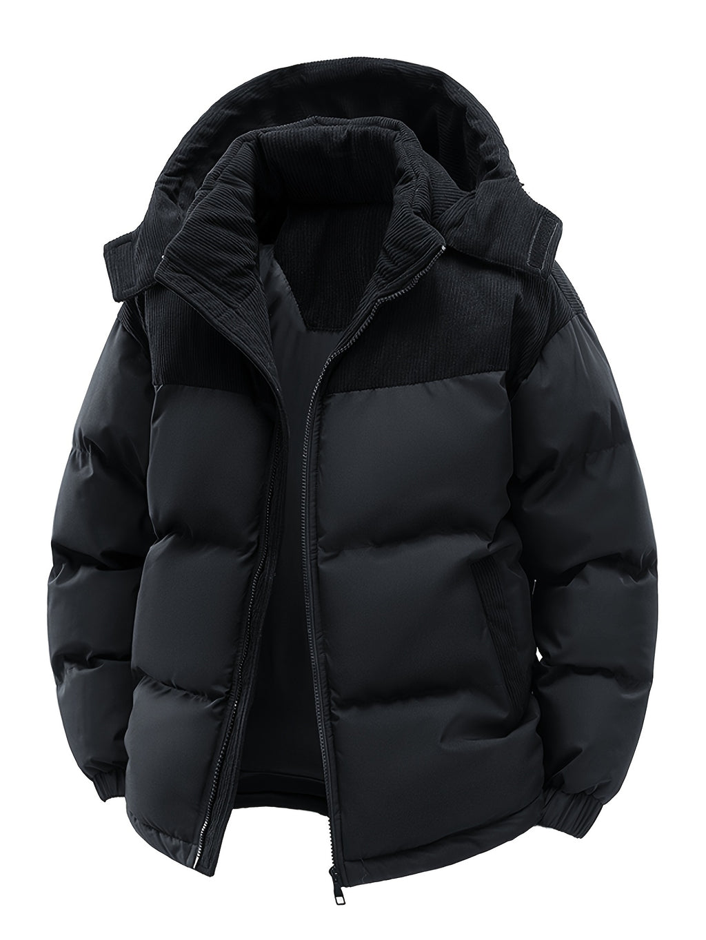 Mens Winter Hooded Thickened Warm Outdoor Jacket