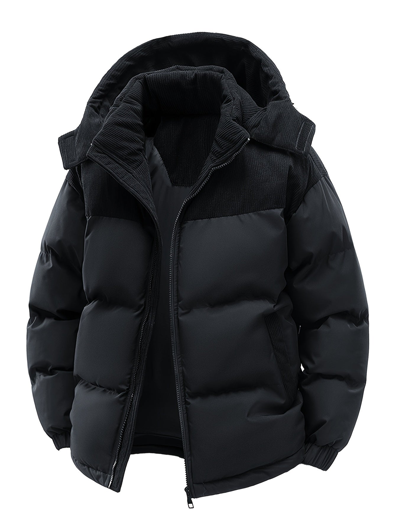 Mens Winter Hooded Thickened Warm Outdoor Jacket