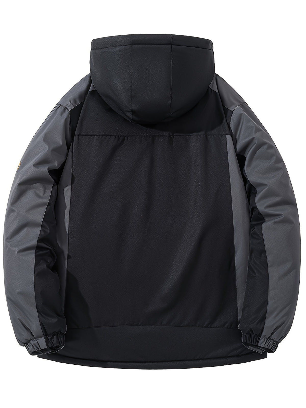 Mens Warm Fleece-Lined Windproof Hooded Front Zip Winter Jacket