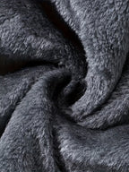 Mens Warm Fleece-Lined Windproof Hooded Front Zip Winter Jacket