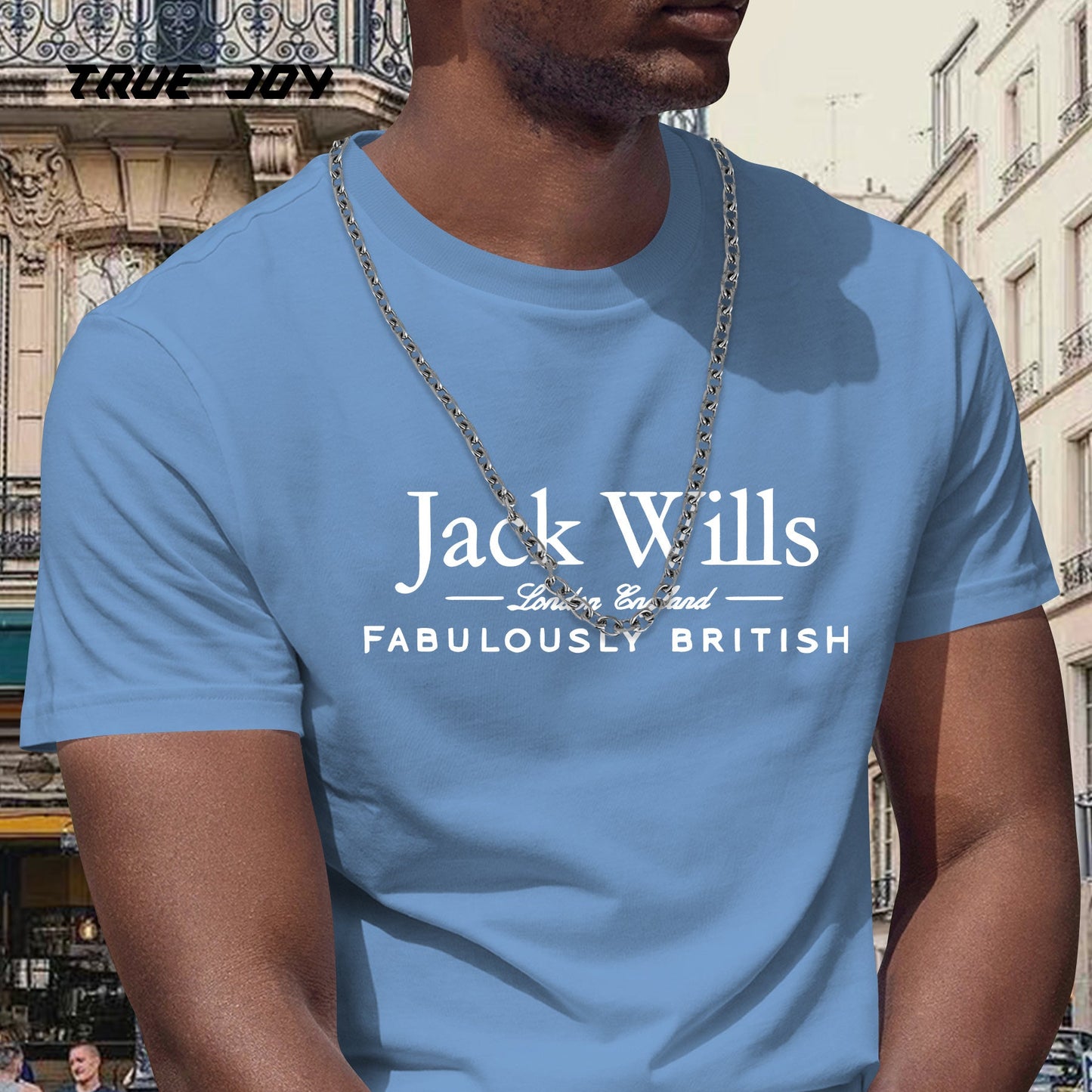 Mens Jack Wills "FABULOUSLY BRITISH" Graphic Short Sleeve Round Neck Casual Summer Tshirt