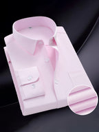 Mens Classic Business Formal Button-Up Long Sleeve Dress Shirt