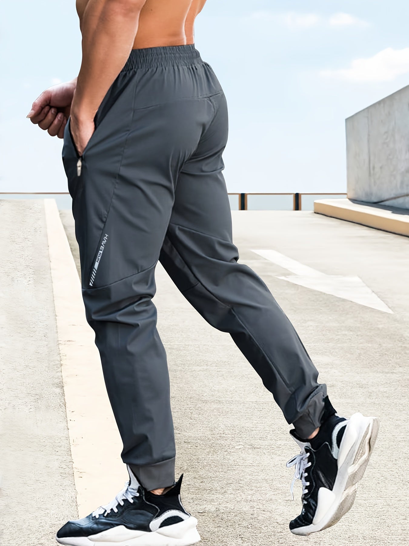 Mens Casual Drawstring Loose Fit Joggers