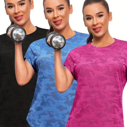 Womens Athletic Crew Neck Sports Top