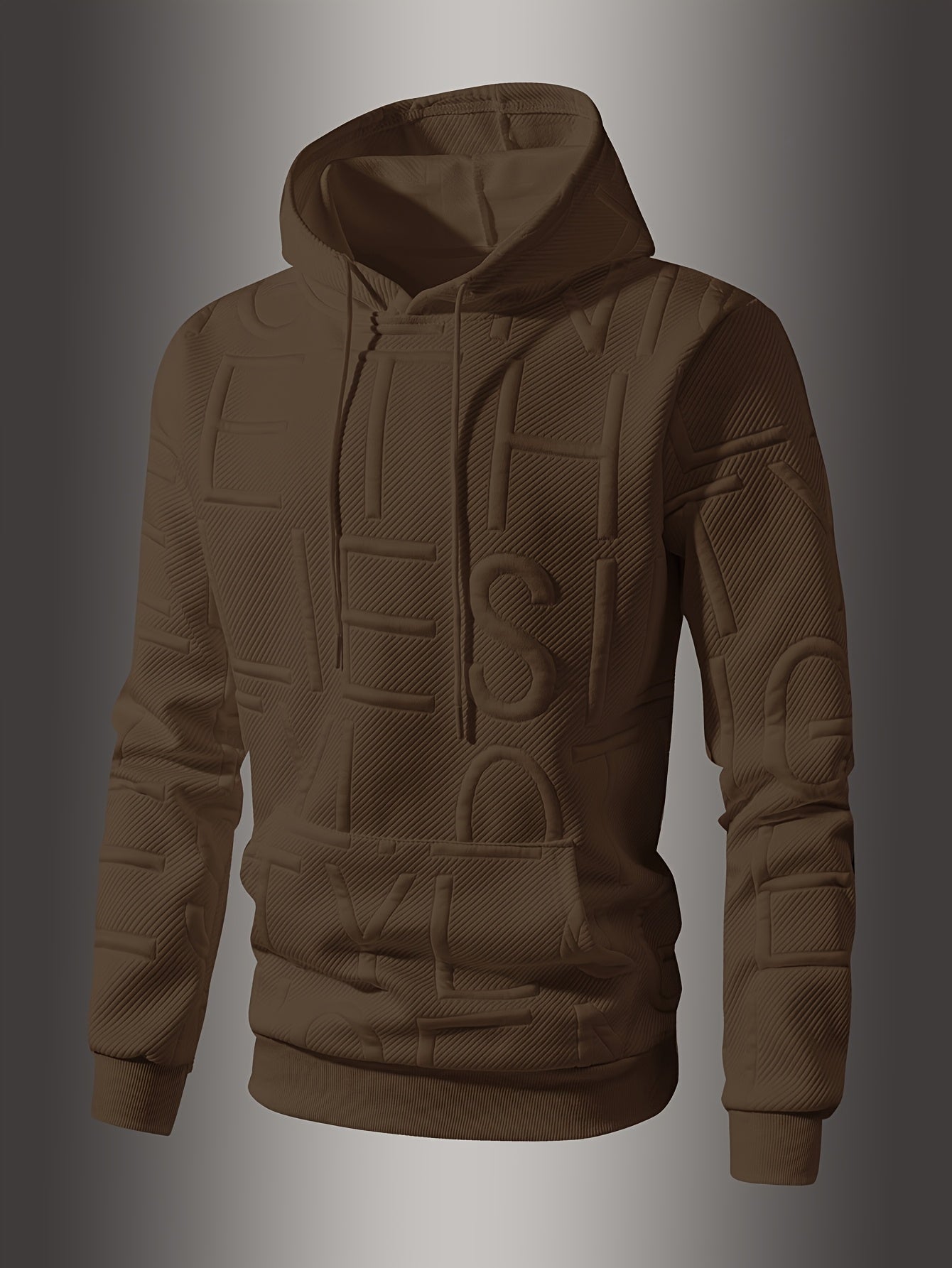 Mens Casual Oversized Hooded Long Sleeve Kangaroo Pocket Sweatshirt