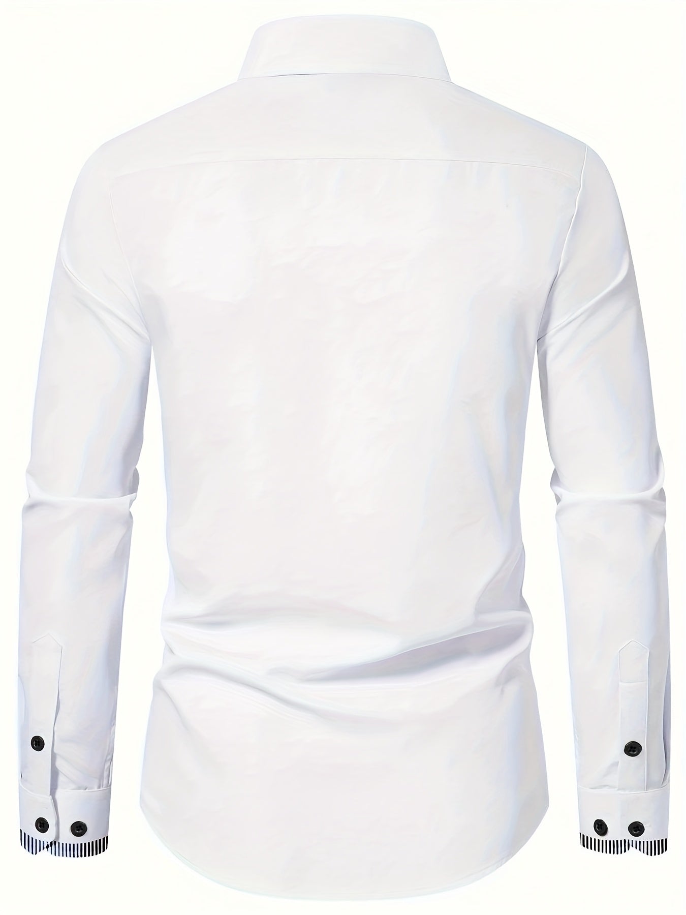 Mens Formal Classic Style Pointed Collar Button-Up Front Regular Fit Shirt
