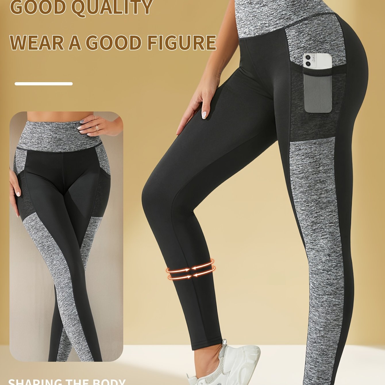 Womens Activewear Breathable High Waist Yoga Leggings