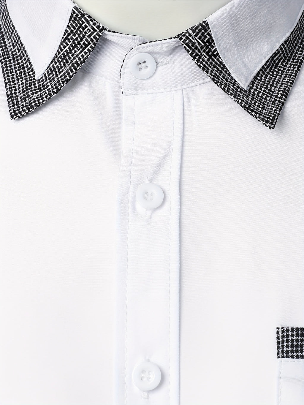 Mens Plaid Collar Classic Design Casual Short Sleeve Shirt