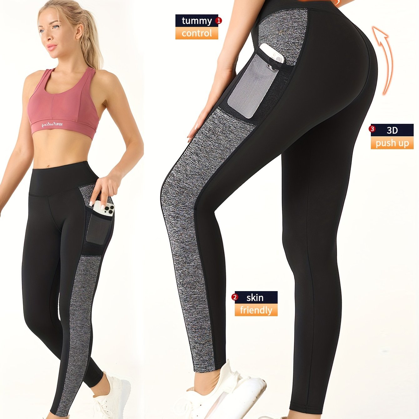 Womens Activewear Breathable High Waist Yoga Leggings