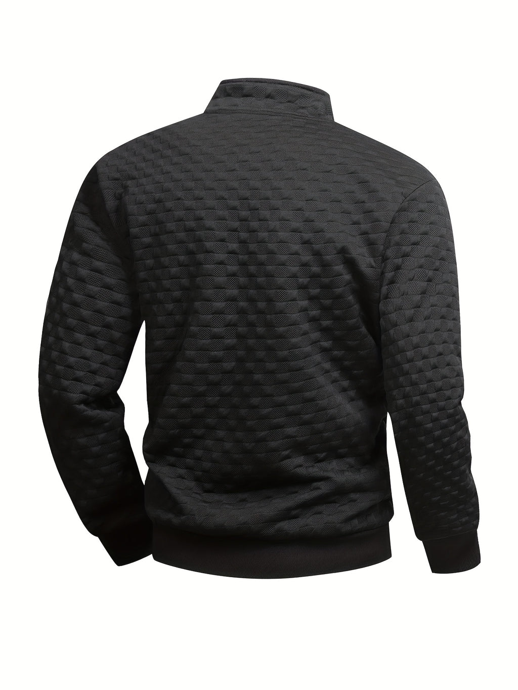 Mens Casual Long Sleeve Loose Fit Round Neck Breathable Knit Sweatshirt