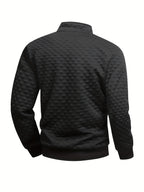 Mens Casual Long Sleeve Loose Fit Round Neck Breathable Knit Sweatshirt