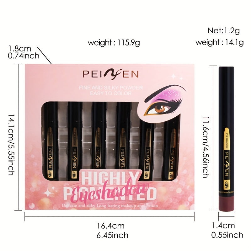 Multi-Functional Waterproof Metallic Shimmering Long Lasting Eyeshadow Pencil Set