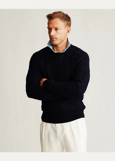 Mens Casual Turtleneck Pullover Sweater