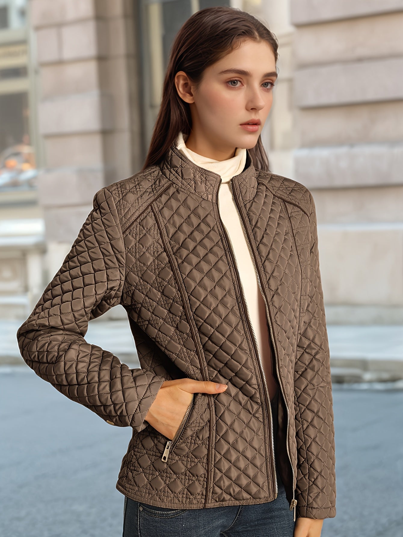 Womens Casual Warm Lightweight Jacket