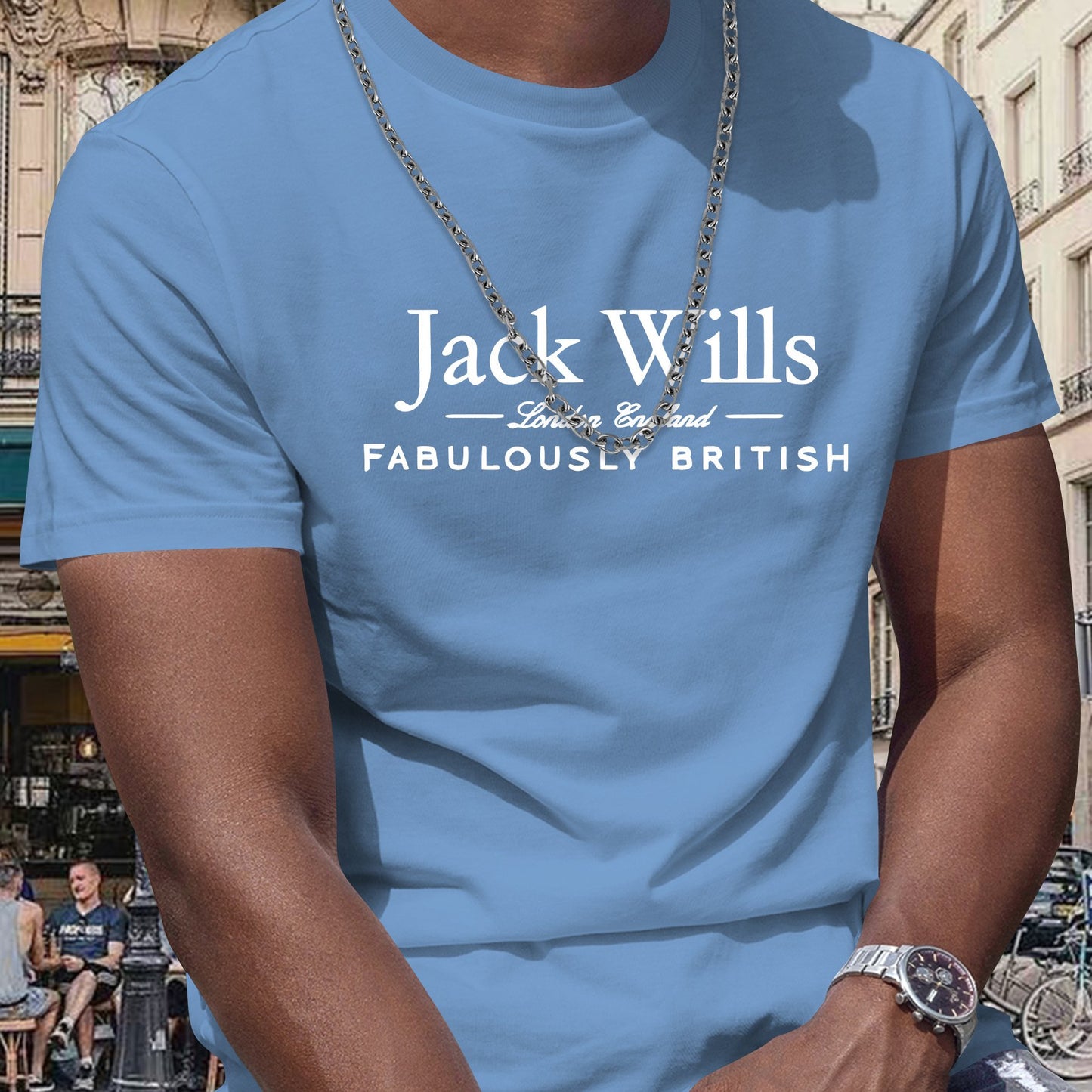Mens Jack Wills "FABULOUSLY BRITISH" Graphic Short Sleeve Round Neck Casual Summer Tshirt
