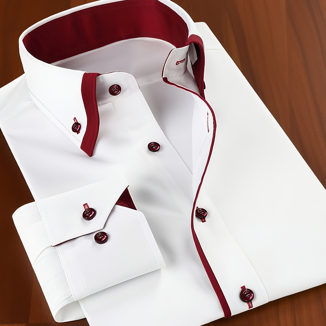 Mens Classic Formal Wrinkle-Resistant Business Long-Sleeve Button-Up Shirt
