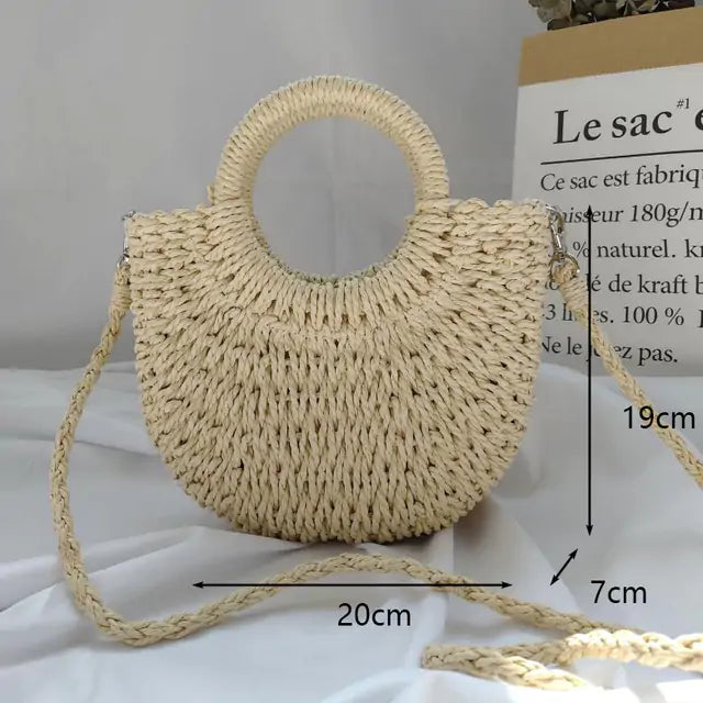 Womens Handmade Straw Bag