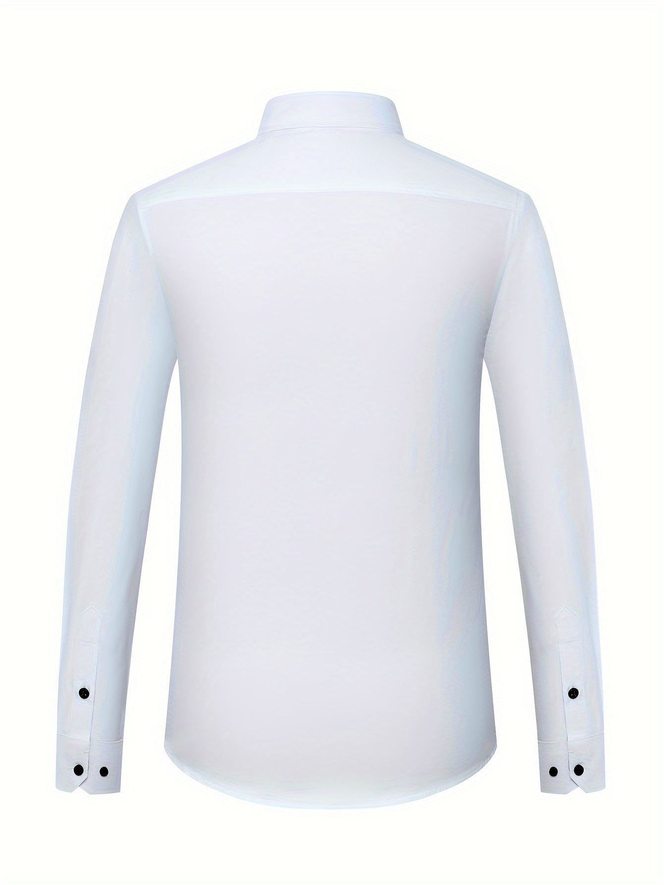 Mens Double-Layer Collar Long Sleeve Casual & Formal Style Contrast Shirt