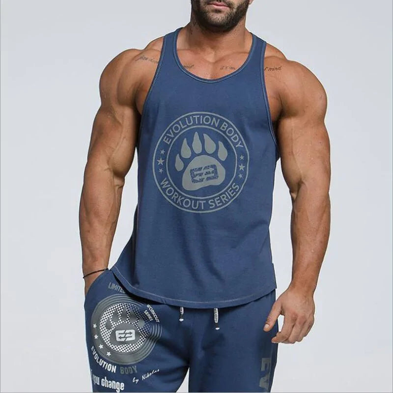 Mens Bodybuilding Stringer Fitness Singlet Tank Top