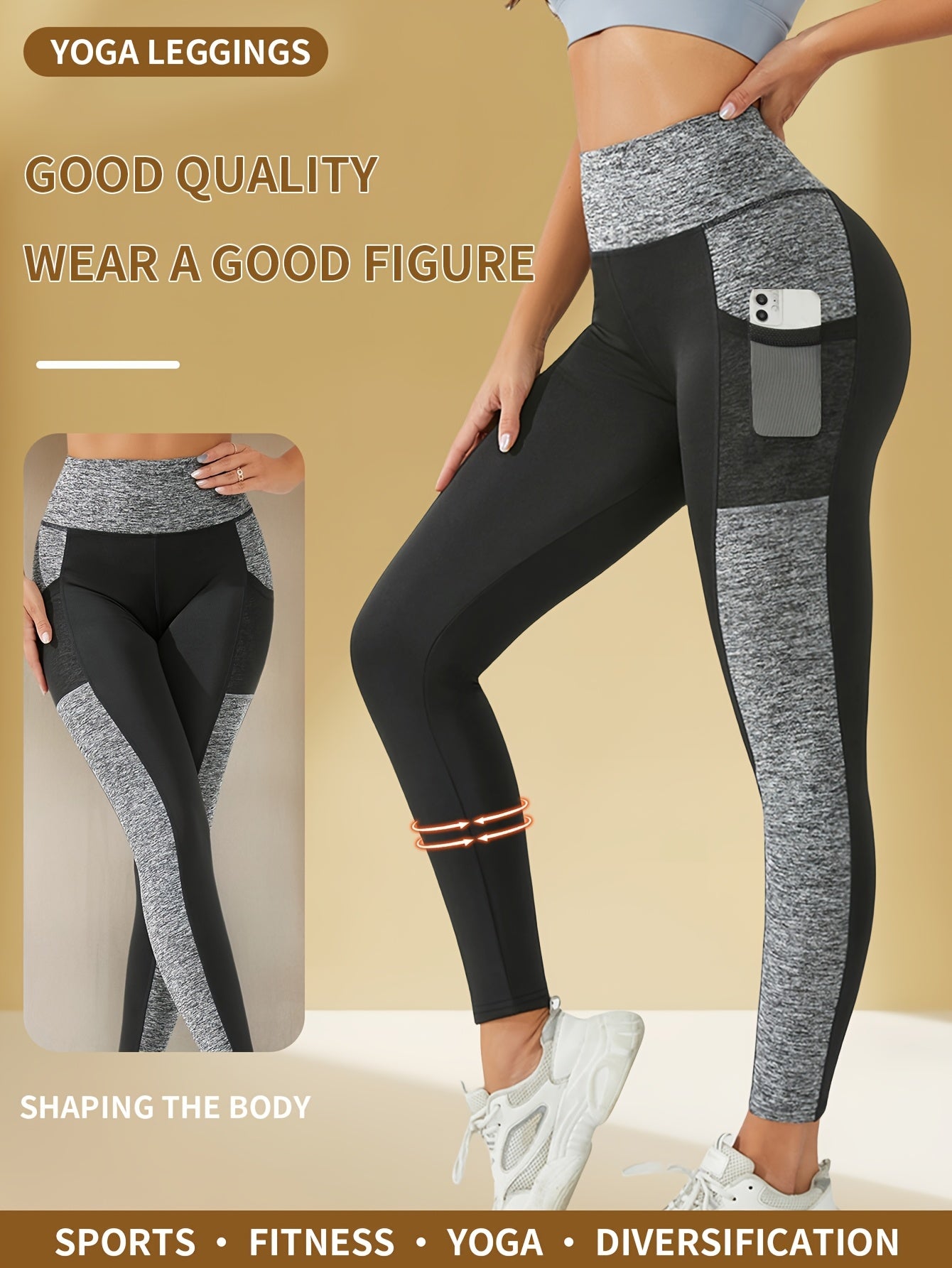 Womens Activewear Breathable High Waist Yoga Leggings