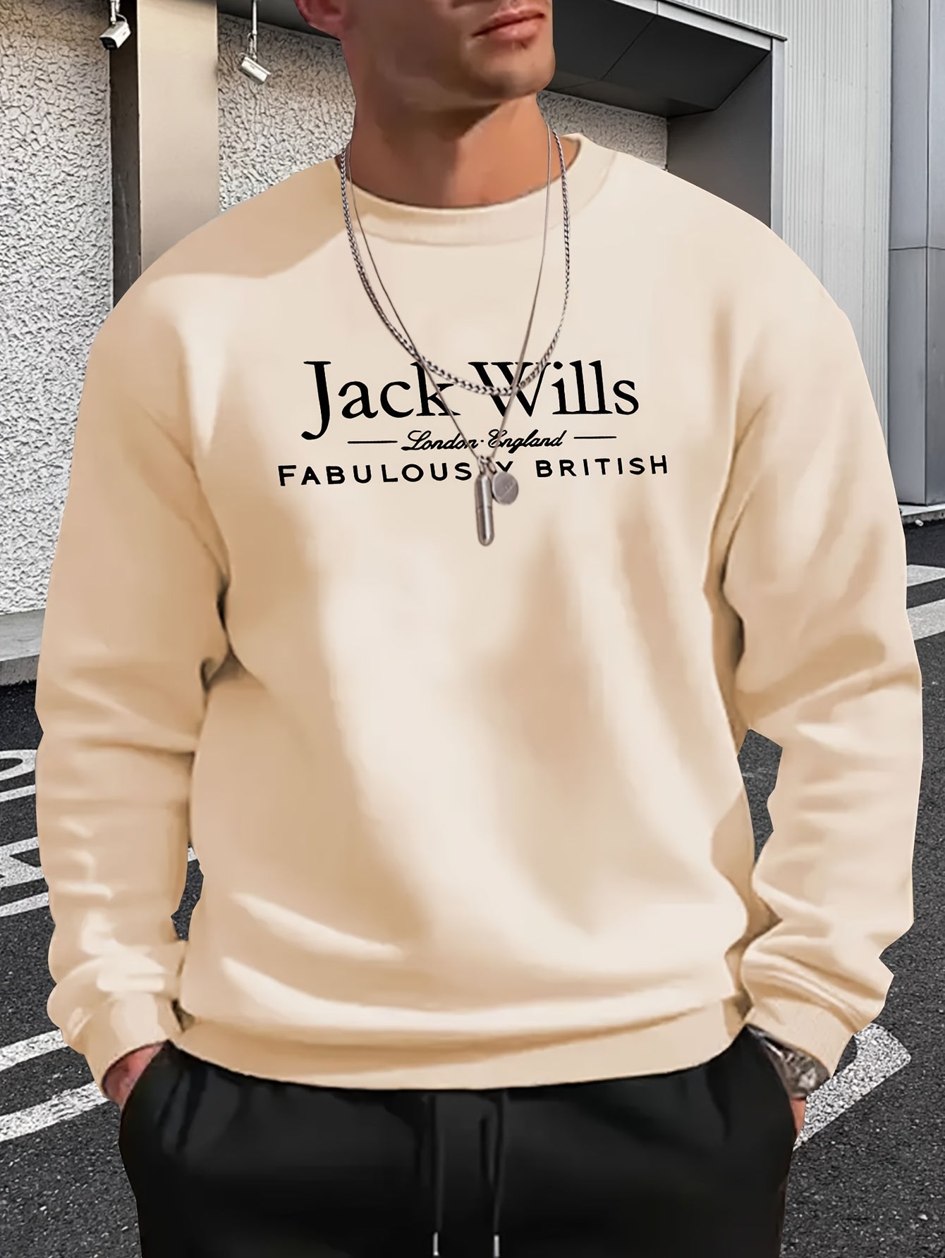 Mens Casual Crewneck Streetwear Style Sweatshirt