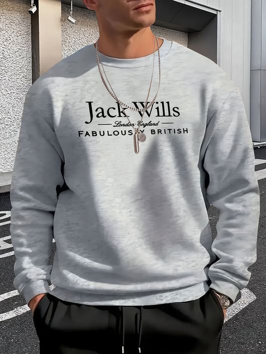 Mens Casual Crewneck Streetwear Style Sweatshirt