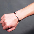 Unisex Stylish Stainless Steel Mobius Open Bangle