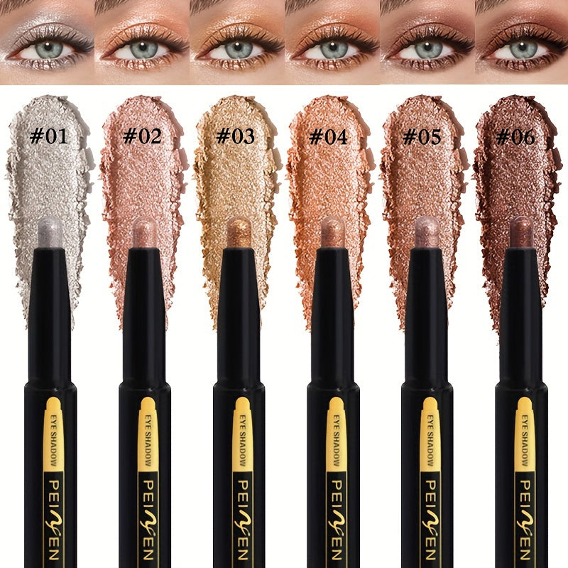 Multi-Functional Waterproof Metallic Shimmering Long Lasting Eyeshadow Pencil Set