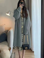 Womens Long Knitted Cardigan Sweater Coat