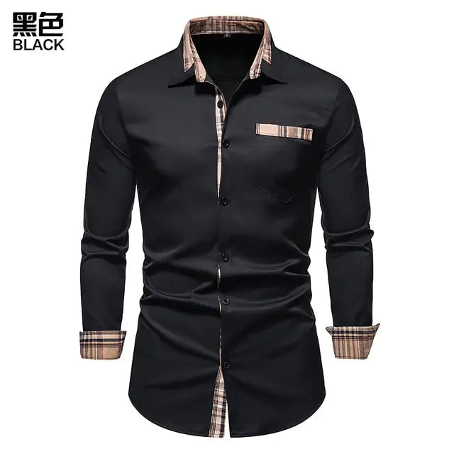 Mens Patchwork Formal Shirt