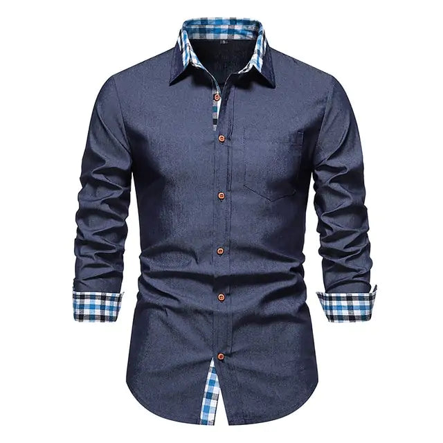 Mens Patchwork Formal Shirt