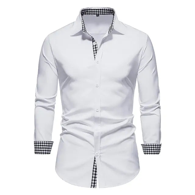 Mens Patchwork Formal Shirt