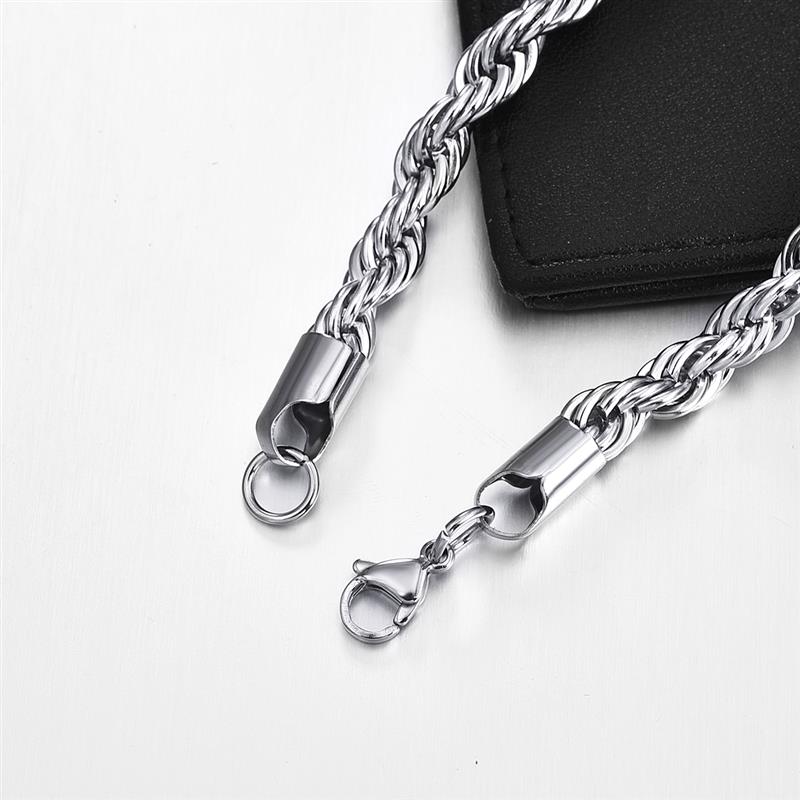 Mens Rope Stainless Steel Chain