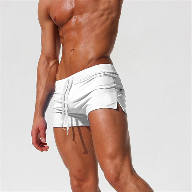 Mens Summer Boxer Shorts Swimming Trunks