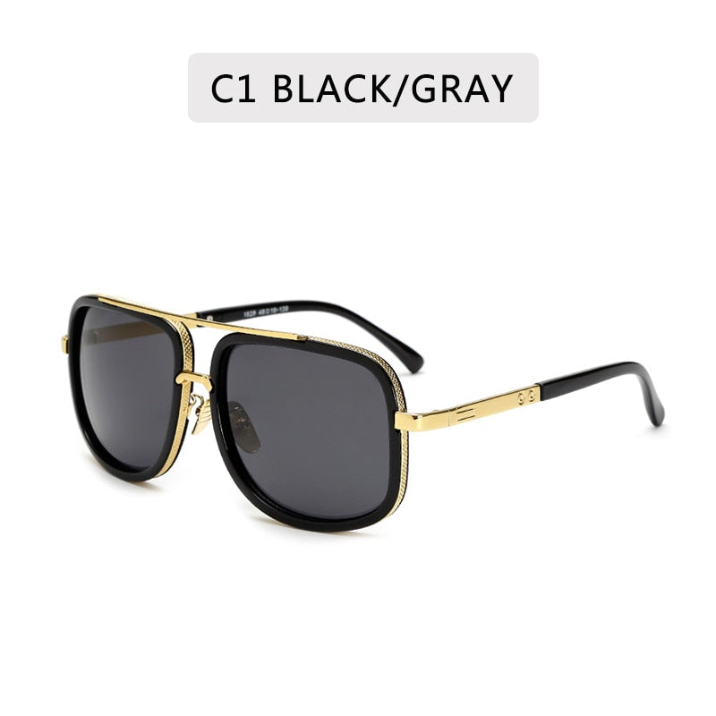 Unisex Square Metal Sunglasses Vintage High Quality Gafas Oculos De Sol