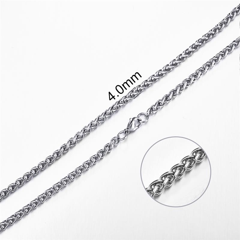 Mens Rope Stainless Steel Chain