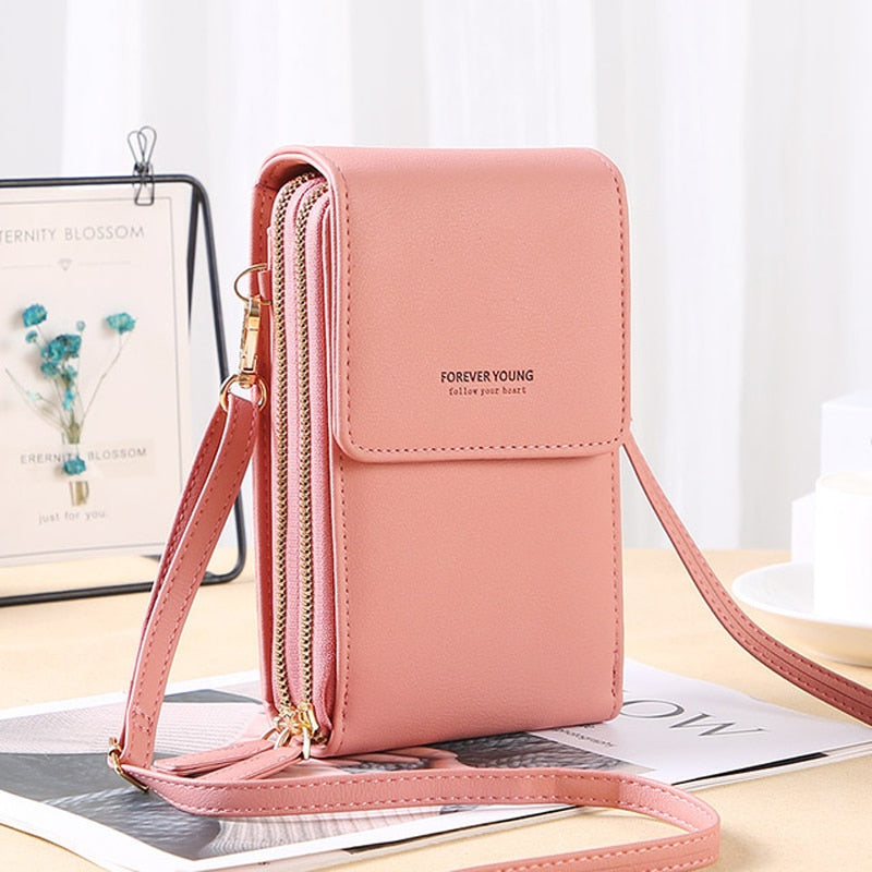 Womens Wallet Touch Screen Cell Phone Shoulder Strap Crossbody Bag