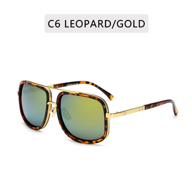 Unisex Square Metal Sunglasses Vintage High Quality Gafas Oculos De Sol