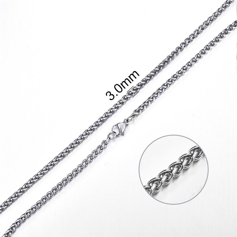 Mens Rope Stainless Steel Chain