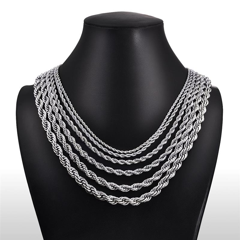 Mens Rope Stainless Steel Chain